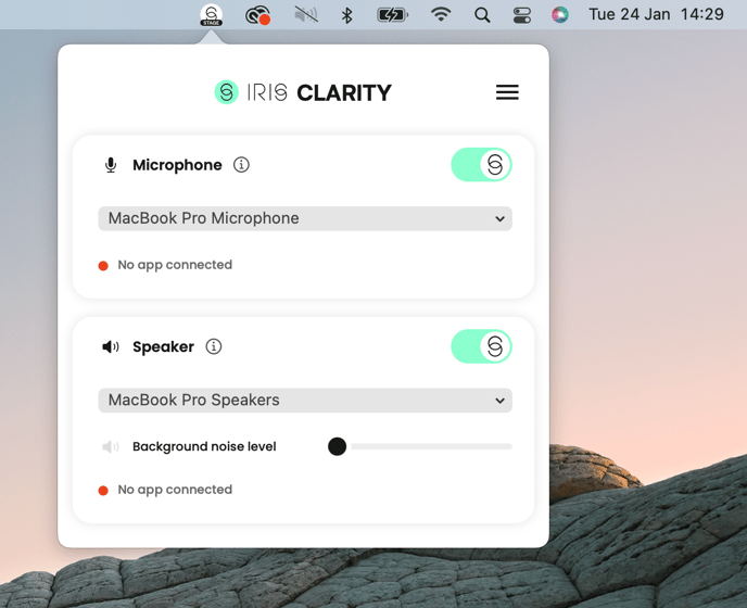 IRISClarity_NoAppConnected