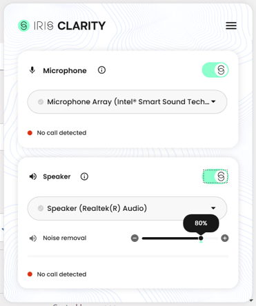 Noise removal slider